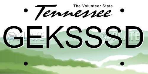 GEKSSSD Tennessee License Plate