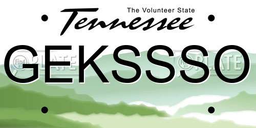 GEKSSSO Tennessee License Plate