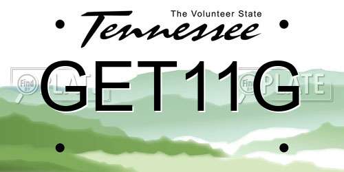 GET11G Tennessee License Plate