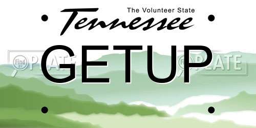 GETUP Tennessee License Plate