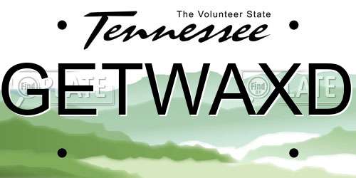 GETWAXD Tennessee License Plate