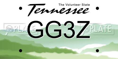 GG3Z Tennessee License Plate