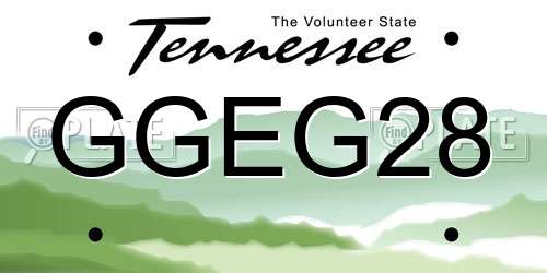 GGEG28 Tennessee License Plate