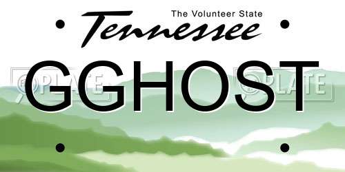 GGHOST Tennessee License Plate