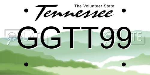 GGTT99 Tennessee License Plate