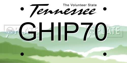 GHIP70 Tennessee License Plate