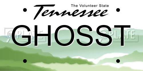 GHOSST Tennessee License Plate