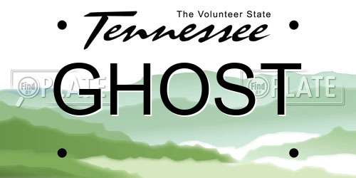 GHOST Tennessee License Plate