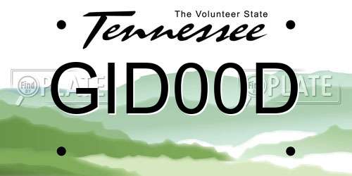 GID00D Tennessee License Plate