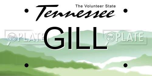 GILL Tennessee License Plate