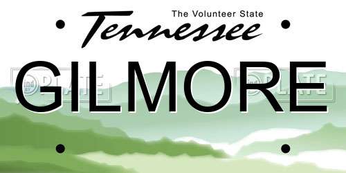 GILMORE Tennessee License Plate