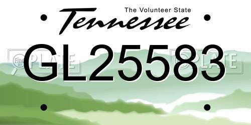 GL25583 Tennessee License Plate