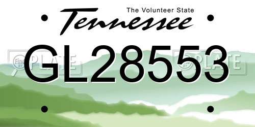 GL28553 Tennessee License Plate