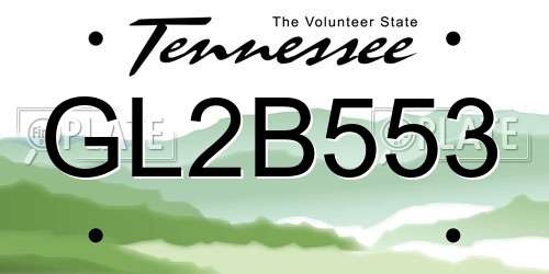 GL2B553 Tennessee License Plate