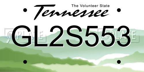 GL2S553 Tennessee License Plate