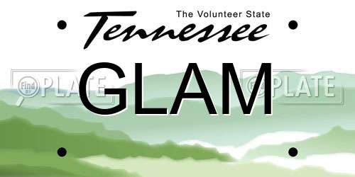 GLAM Tennessee License Plate