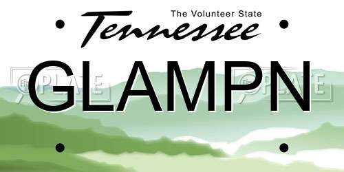 GLAMPN Tennessee License Plate