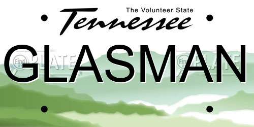 GLASMAN Tennessee License Plate