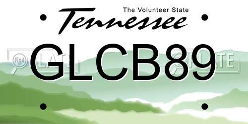 GLCB89 Tennessee License Plate