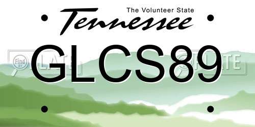 GLCS89 Tennessee License Plate
