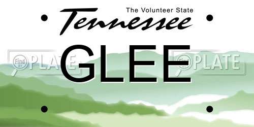 GLEE Tennessee License Plate