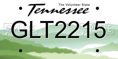 GLT2215 Tennessee License Plate
