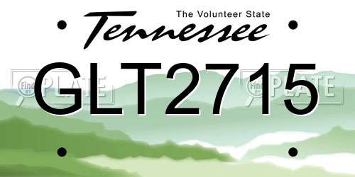 GLT2715 Tennessee License Plate