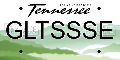 GLTSSSE Tennessee License Plate