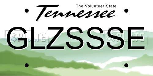 GLZSSSE Tennessee License Plate