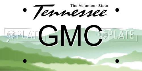 GMC Tennessee License Plate