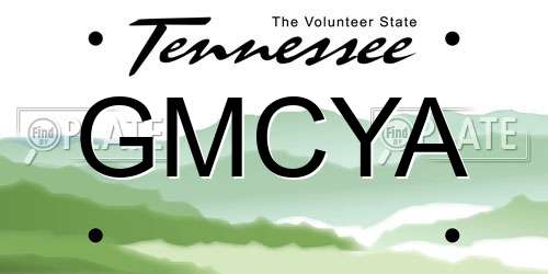 GMCYA Tennessee License Plate