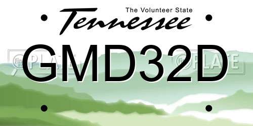 GMD32D Tennessee License Plate