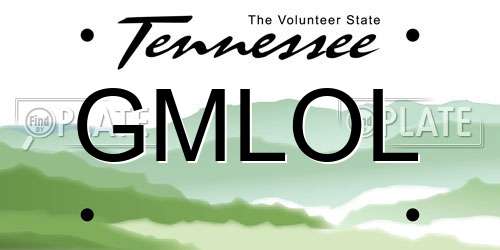 GMLOL Tennessee License Plate