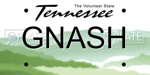 GNASH Tennessee License Plate