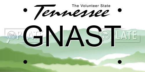 GNAST Tennessee License Plate