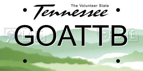 GOATTB Tennessee License Plate