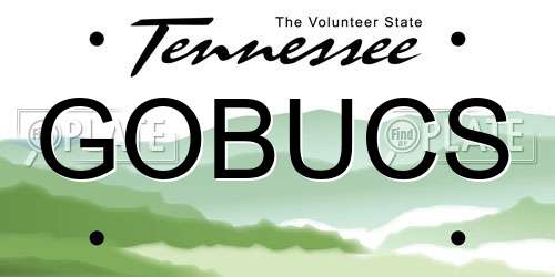GOBUCS Tennessee License Plate