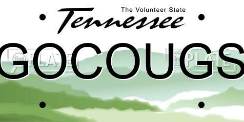 GOCOUGS Tennessee License Plate