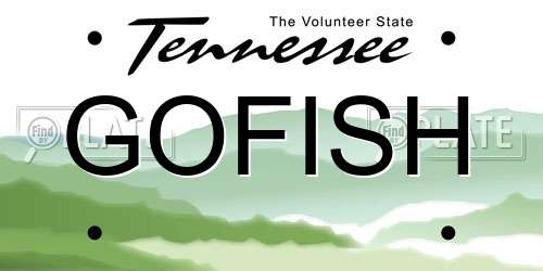 GOFISH Tennessee License Plate