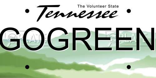 GOGREEN Tennessee License Plate