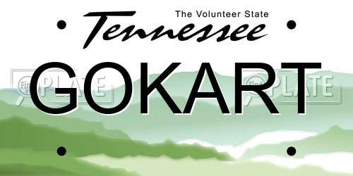 GOKART Tennessee License Plate
