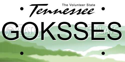 GOKSSES Tennessee License Plate