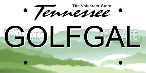 GOLFGAL Tennessee License Plate