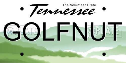 GOLFNUT Tennessee License Plate