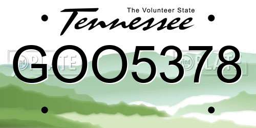 GOO5378 Tennessee License Plate