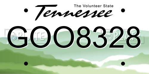 GOO8328 Tennessee License Plate