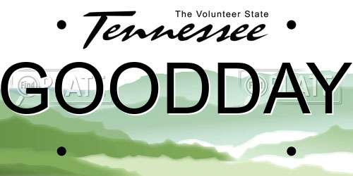GOODDAY Tennessee License Plate
