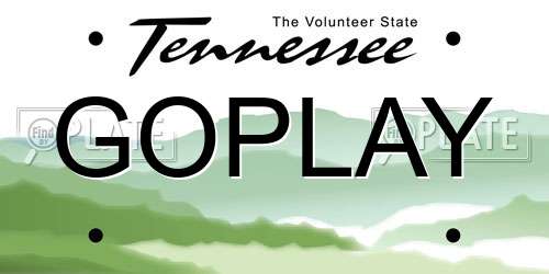 GOPLAY Tennessee License Plate