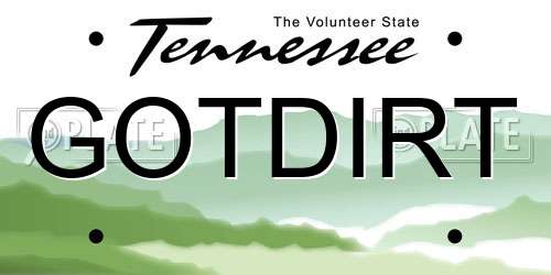GOTDIRT Tennessee License Plate