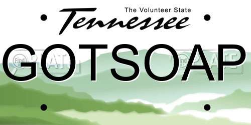 GOTSOAP Tennessee License Plate